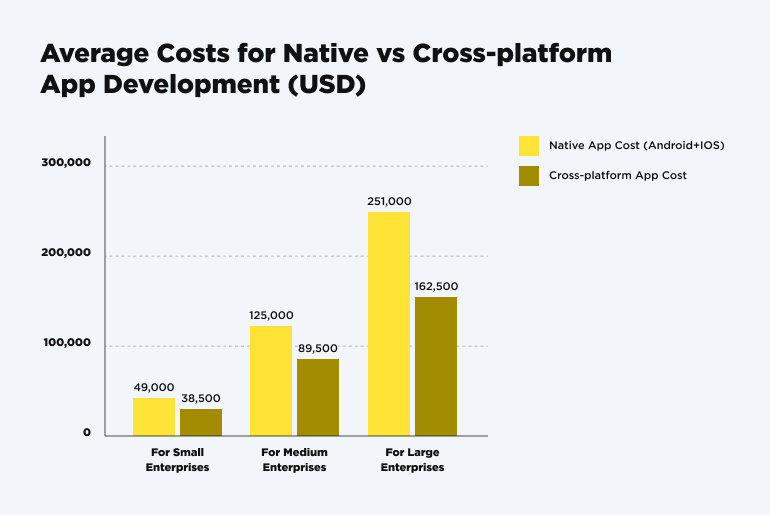 cost for native vs cross platform development