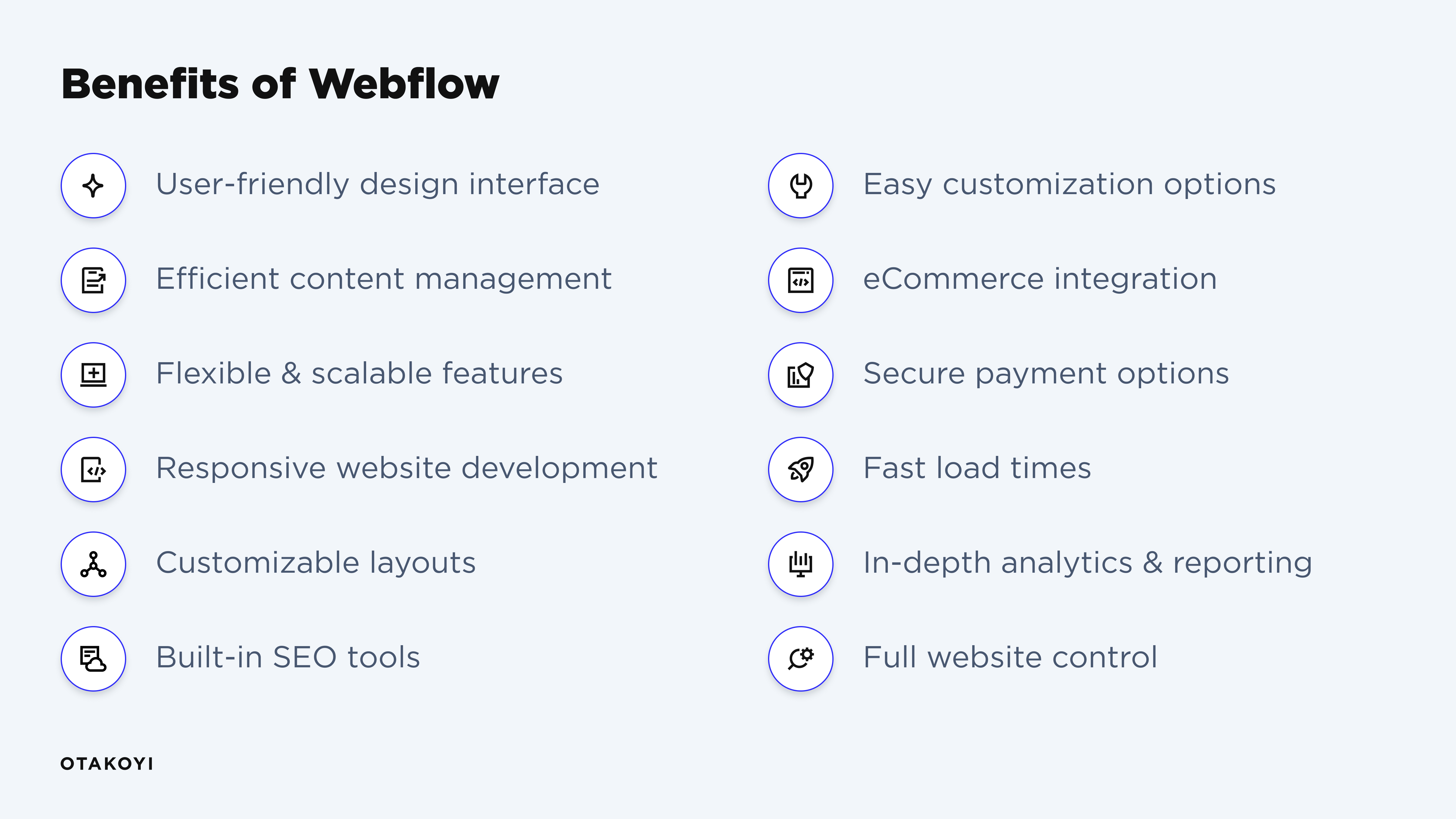 Webflow benefits for e-commerce