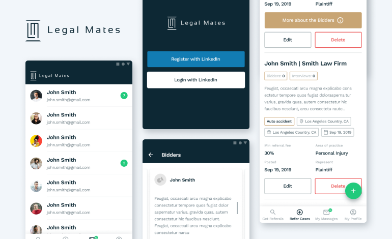 Flutter application for Legal